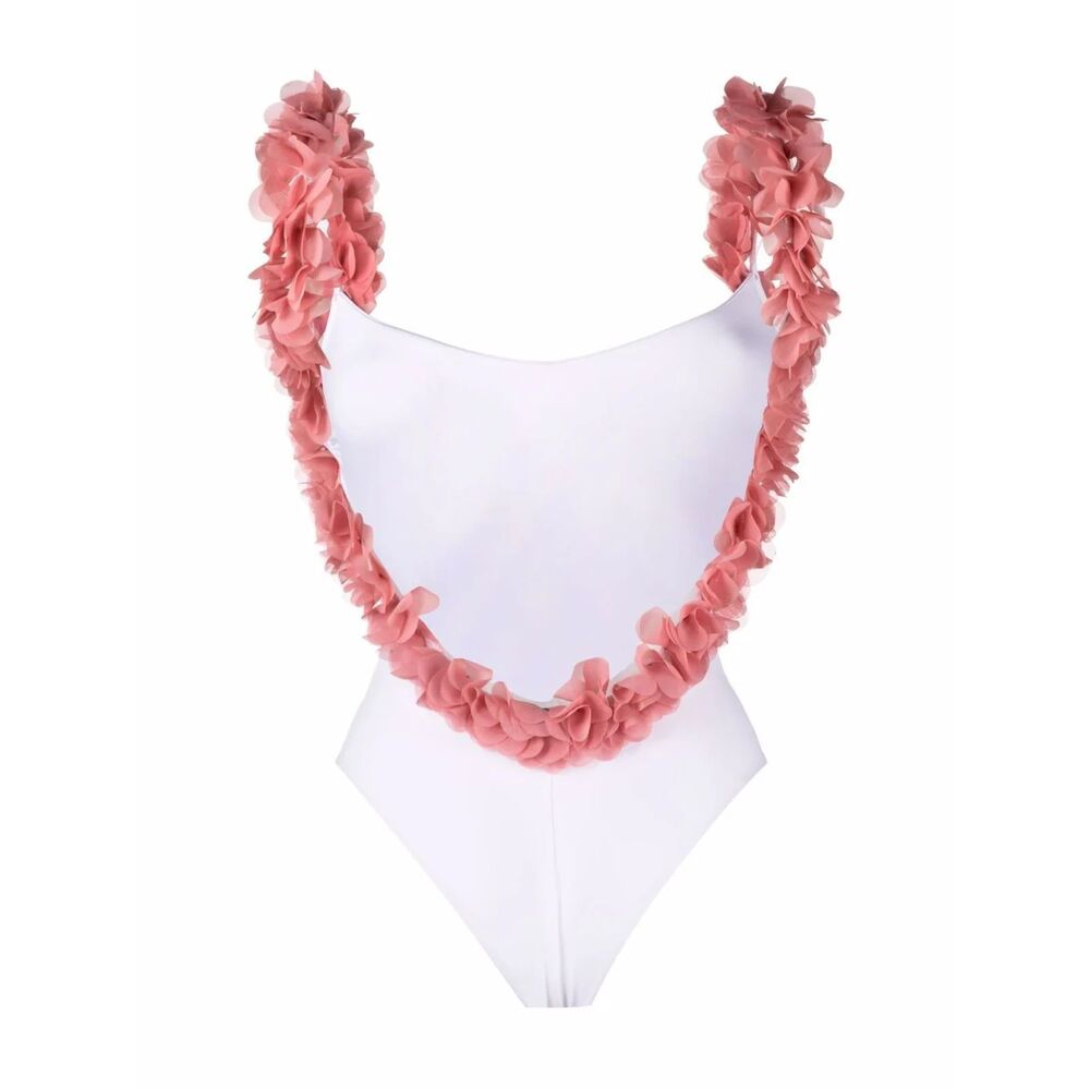 La Reveche Amira floral-appliqué swimsuit size M MSRP 250